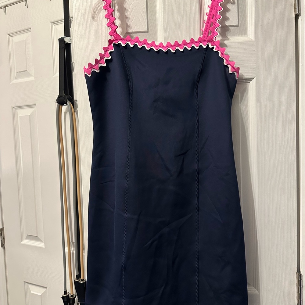 Navy Blue and Pink Kids Dress